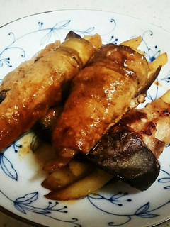 なすびの肉巻きポテト-レシピのメイン写真