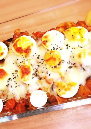 残り野菜でOK！簡単ミートソースグラタン-レシピのメイン写真