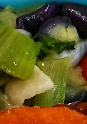 レンジで！豚バラと茄子の中華蒸し-レシピのメイン写真