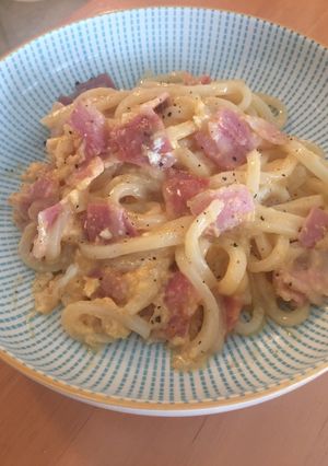 5分で簡単うどんカルボナーラ☆-レシピのメイン写真
