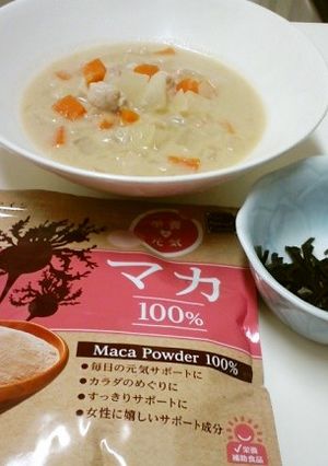 マカと味噌・豆乳の残り野菜スープ-レシピのメイン写真