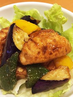 夏野菜と餃子の甘酢あんかけ-レシピのメイン写真