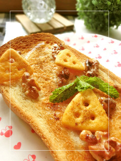 蜂蜜×胡桃のCheezaトースト-レシピのメイン写真