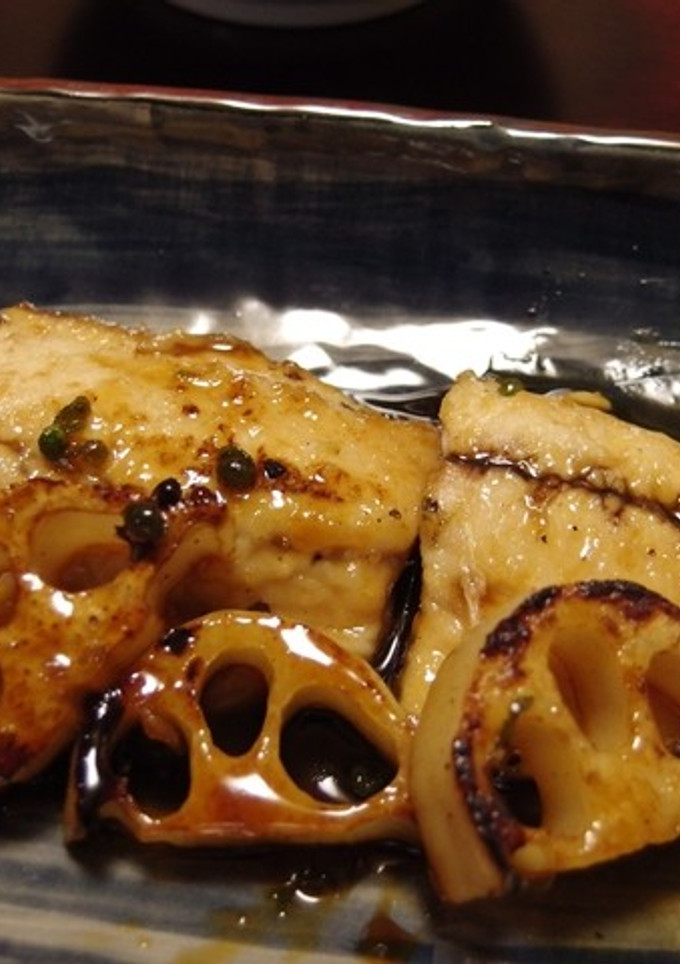 爽快な辛味！鯵と新れんこんの実山椒蒲焼き-レシピのメイン写真