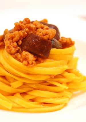 簡単！ナスとひき肉のミートソース風パスタ-レシピのメイン写真