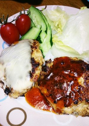 あまった野菜でハンバーグ♪-レシピのメイン写真