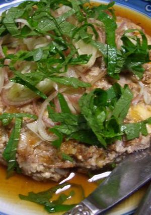仲良くデカ豆腐ハンバーグ食べよう！-レシピのメイン写真