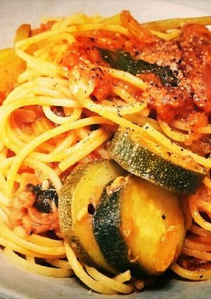 【簡単】トマトジュースパスタ-レシピのメイン写真