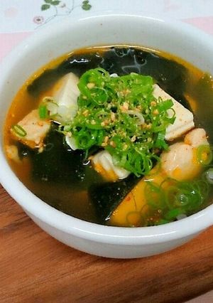 ごま油の香る！ワカメスープ～韓国風～-レシピのメイン写真