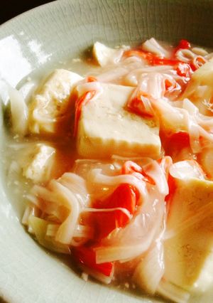 豆腐のカニカマあんかけ〜ごま油風味-レシピのメイン写真
