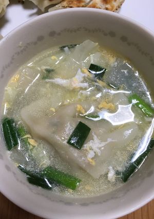 餃子入り卵野菜スープ-レシピのメイン写真
