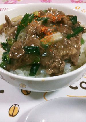 スタミナあんかけ牛丼-レシピのメイン写真