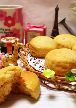 ふわふわ♡イースト入りスコーン♪♪-レシピのメイン写真