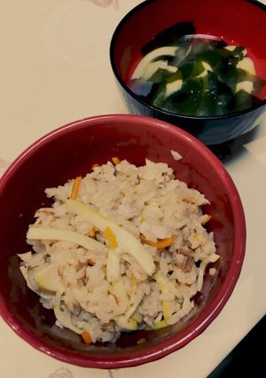 たけのこご飯とたけのこのお味噌汁-レシピのメイン写真