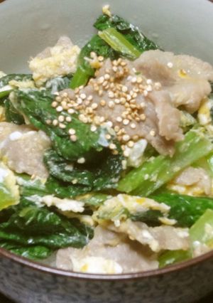 漬け込み肉の卵とじ~ローストキヌアと共に-レシピのメイン写真
