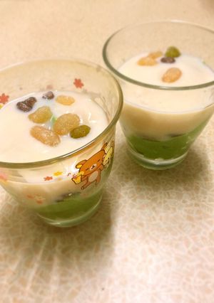 簡単ふるふる♡抹茶ミルクパフェ風デザート-レシピのメイン写真