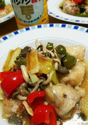 鶏モモ唐揚げ用&野菜でカンタン酢焼き-レシピのメイン写真