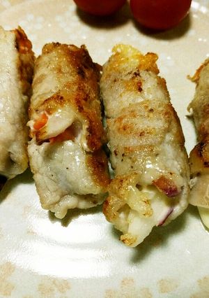 豚肉の野菜&チーズ巻♪爽やか梅味噌添え-レシピのメイン写真