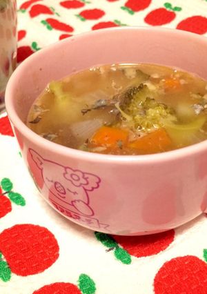 鯖味噌缶で簡単！ほっこり煮込みスープ♡-レシピのメイン写真