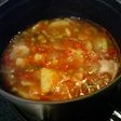 えび殻スープストックでミネストローネ
