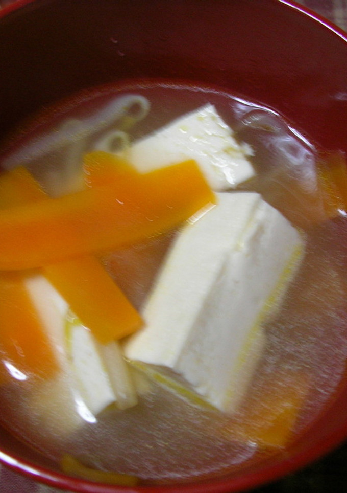 【男の料理】豆腐と人参の中華風スープ-レシピのメイン写真