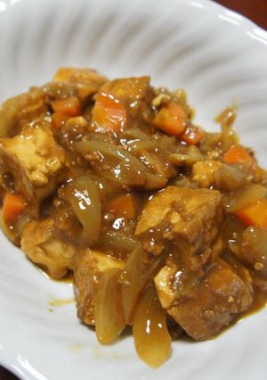 フライパンで、絹厚揚げのカレー-レシピのメイン写真