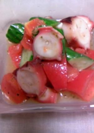 トマトとたこのマリネ　バジル風味-レシピのメイン写真