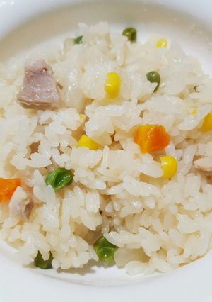 【子供にも】５分で簡単チキンピラフ-レシピのメイン写真