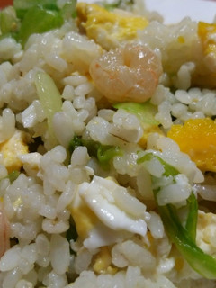 レンジde簡単!卵*海老*レタス混ぜご飯-レシピのメイン写真