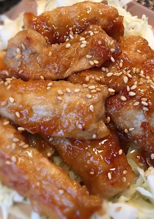 豚ロース厚切りの甘酢炒め-レシピのメイン写真