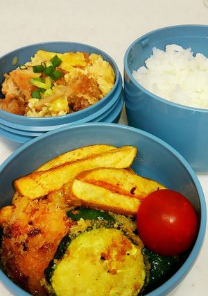 息子弁当 簡単チキンカツ煮弁当-レシピのメイン写真