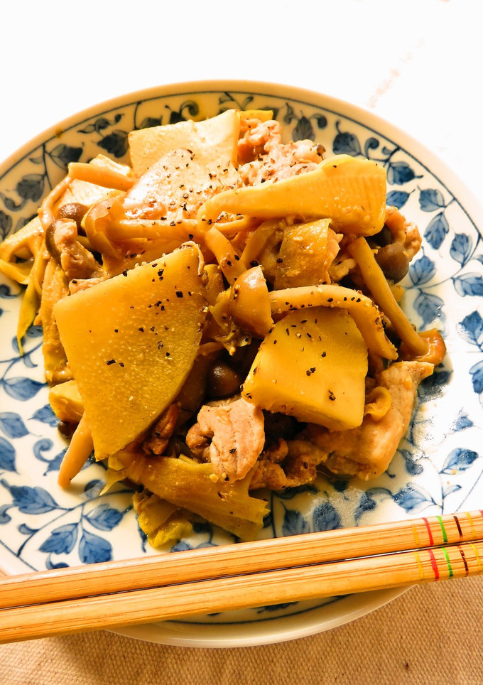☺豚肉とたけのことしめじの味噌バター煮☺-レシピのメイン写真