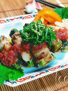茄子の豚バラ青紫蘇巻き◎梅味ソース-レシピのメイン写真