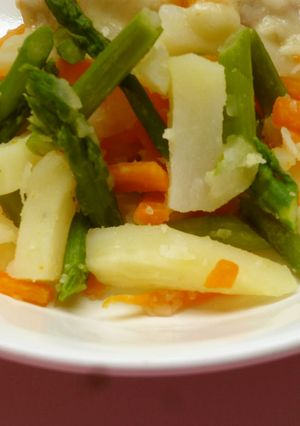アスパラとポテトのソテー・保育園給食-レシピのメイン写真