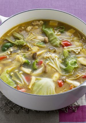 夏の冷えに効く！スパイシーきのこ鍋-レシピのメイン写真
