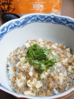 チアシードで、ねばねば納豆・長いも丼-レシピのメイン写真