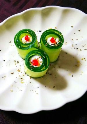低糖質レシピ☆胡瓜とチーズの一口前菜-レシピのメイン写真