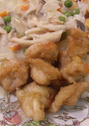 きのこ・鶏肉とアーモンドのホワイトソース-レシピのメイン写真