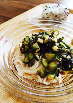 昆布とキュウリでサッパリ素麺-レシピのメイン写真