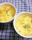 玉ねぎ氷&卵の時短コンソメスープ♪