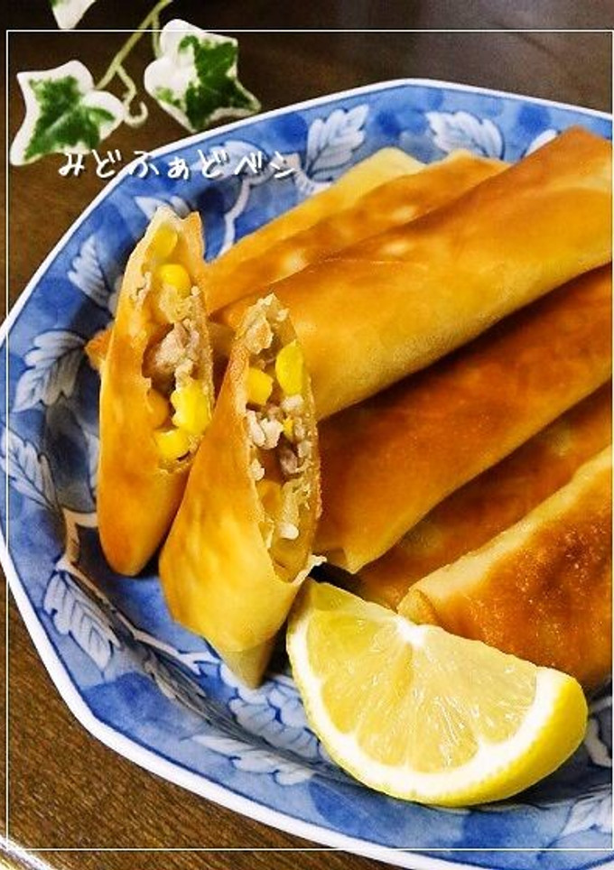 焦がしバター醤油✿とうもろこしの春巻き-レシピのメイン写真