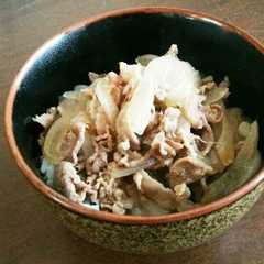 รูปของ めんつゆで牛丼