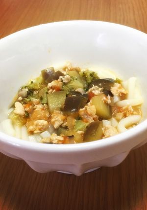【離乳食完了期】茄子と野菜のミートソース-レシピのメイン写真