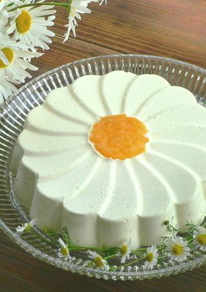 お花の型で作る カモミールのババロア　-レシピのメイン写真