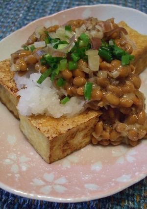 厚揚げのさっぱりネバネバ納豆ソースがけ-レシピのメイン写真