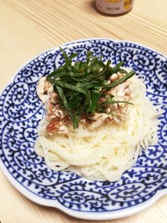 梅ササミのさっぱり素麺-レシピのメイン写真