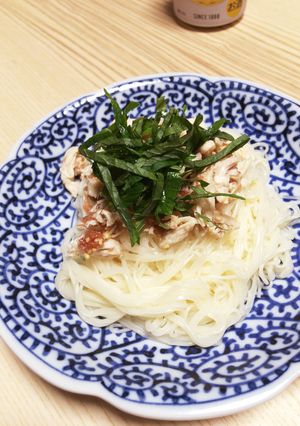梅ササミのさっぱり素麺-レシピのメイン写真