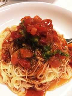 超簡単!!フレッシュトマトの冷製パスタ-レシピのメイン写真