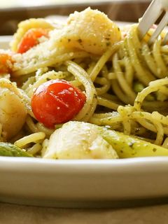 おもてなし!ほたてのジェノベーゼパスタ-レシピのメイン写真