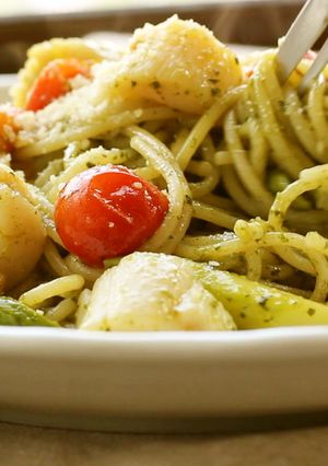 おもてなし！ほたてのジェノベーゼパスタ-レシピのメイン写真